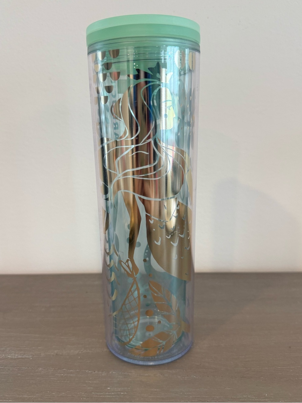 Starbucks Reusable Travel Tumbler Mermaid Ocean Theme 16 oz Plastic Cup